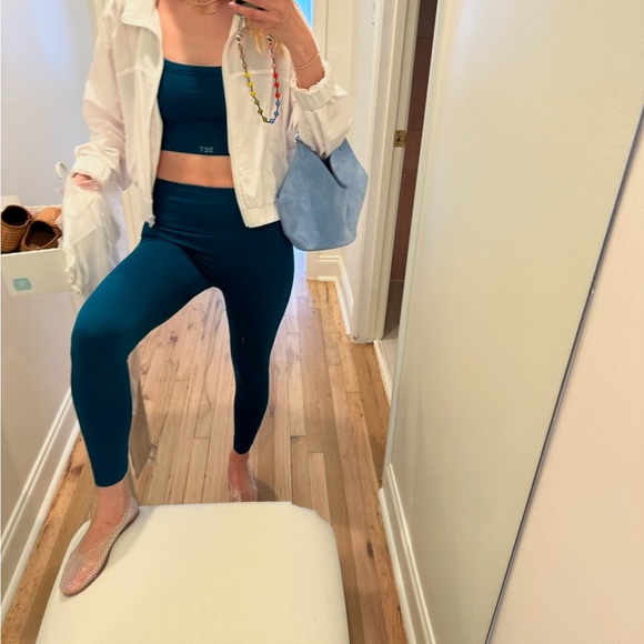 Teal SET Activewear Top and Leggings - Picture 1 of 2